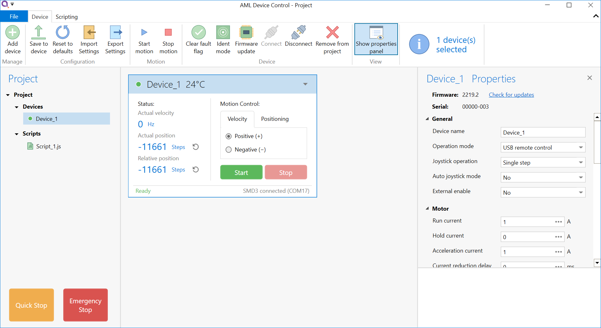 SMD3 Software Screenshot
